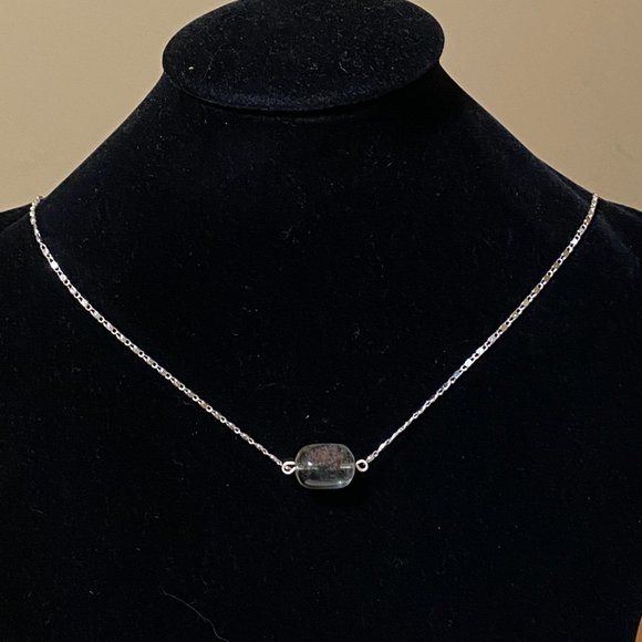 2/$20, Rustic Natural Phantom Quartz Necklace, Genuine Gemstone Bar Pendant - Picture 3 of 14